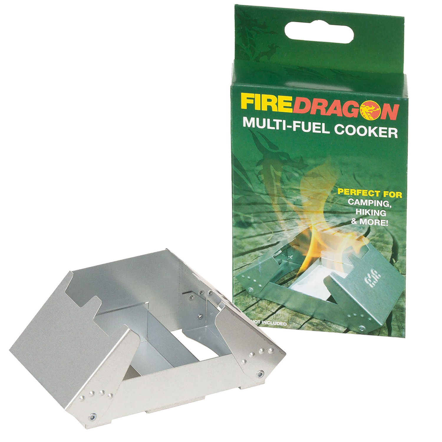 FireDragon Klappkocher mit Windschutz, aus Aluminium