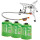 Gaskocher, klappbar mit Schlauch, inkl. 3 Gaskartuschen 450 g