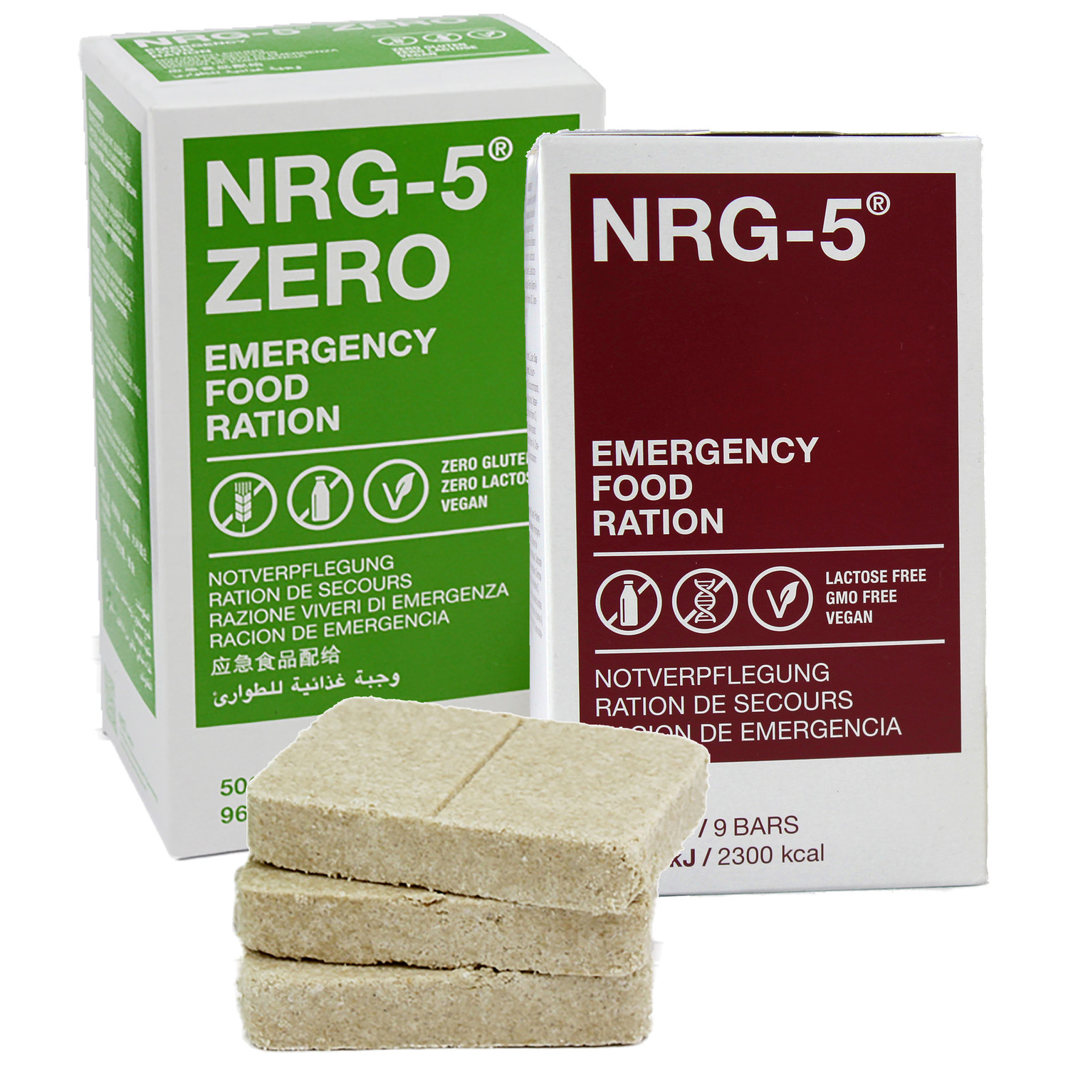 NRG-5 und NRG-5 Zero im Set - Notverpflegung 2x 500 g