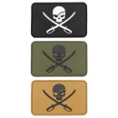 Piraten-Patch mit Totenkopf und Säbeln, 8 x 5 cm...