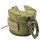 Tasche für Toilettenpapier in Oliv mit Reißverschluss, Karabiner und Patchfläche