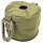 Tasche für Toilettenpapier in Oliv mit Reißverschluss, Karabiner und Patchfläche