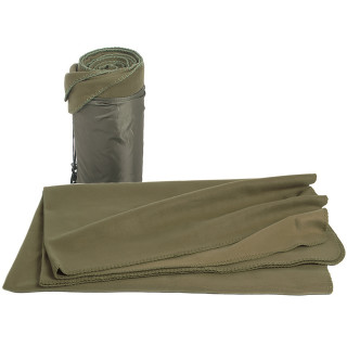 Fleece Decke 200 x 150 cm in Oliv mit Transportbeutel