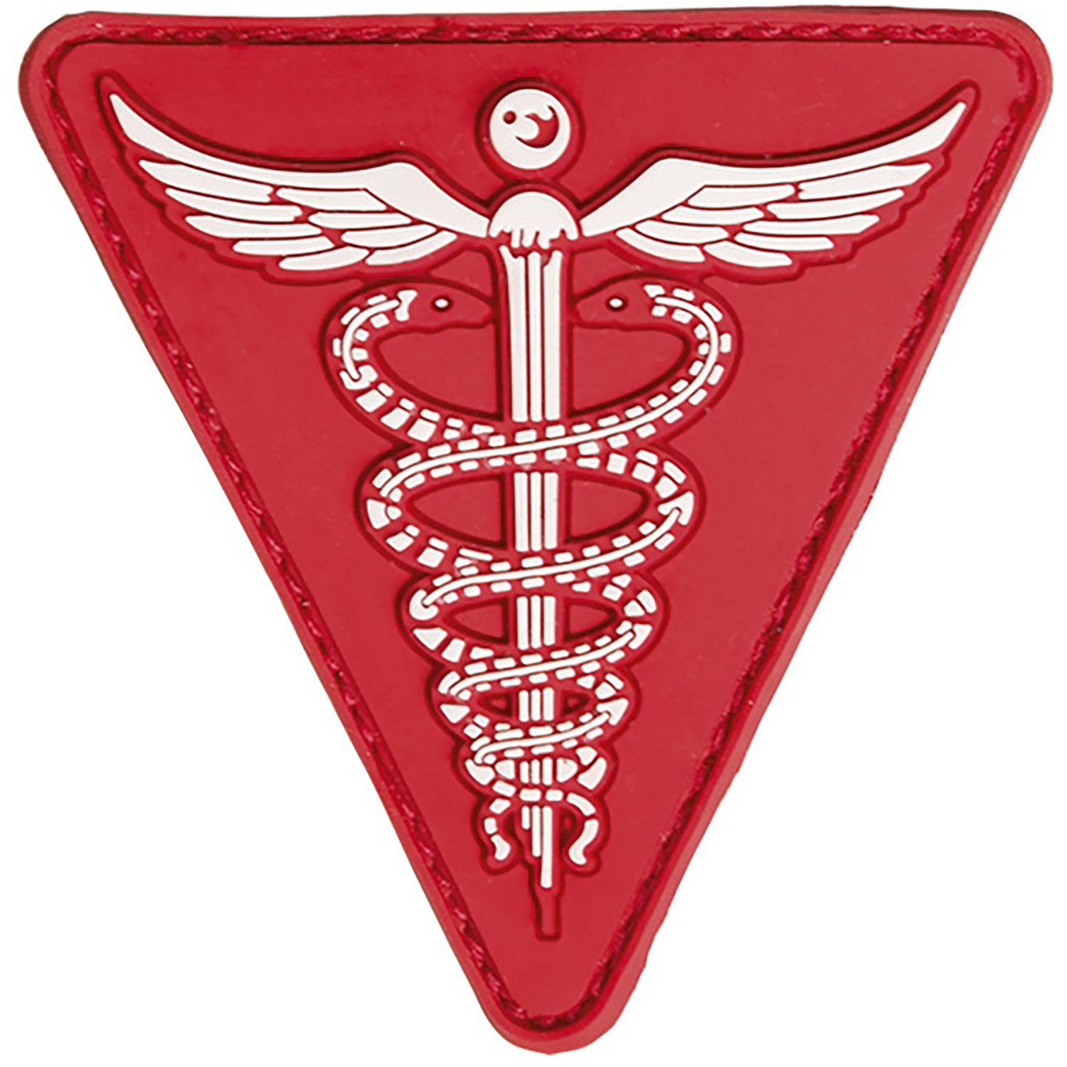 Klett-Abzeichen Medical 7 x 7 cm aus Gummi in Rot