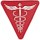 Klett-Abzeichen Medical 7 x 7 cm aus Gummi in Rot
