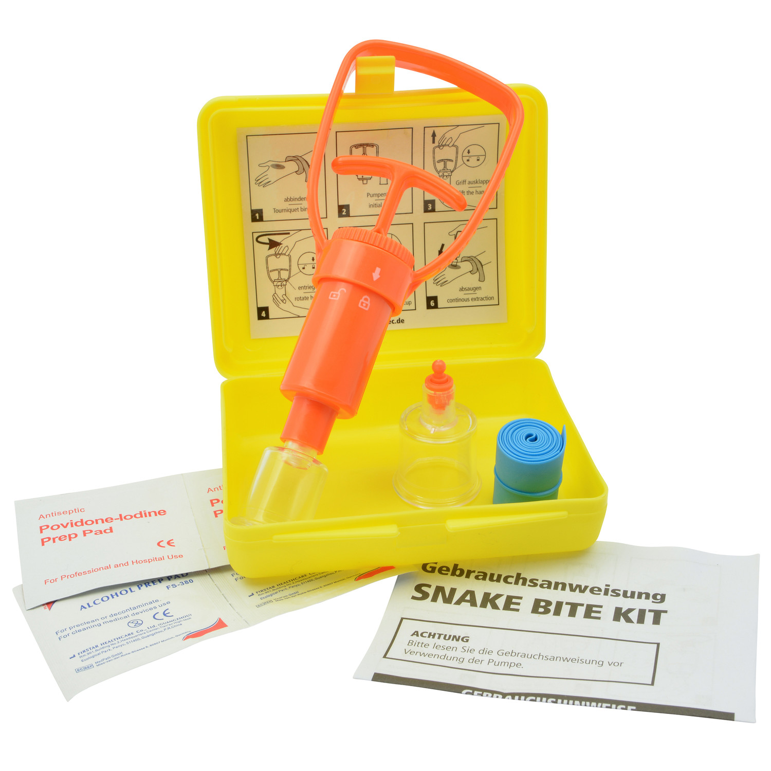 Snake Bite Kit - Set mit Saugpumpe gegen Biss- und Stichwunden