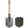 Feldspaten mit Holzstiel, extra stabil, mit Tasche