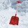 Schneeschaufel, ausziehbar, auffälliges Rot, aus Alu (Lawinenschaufel)