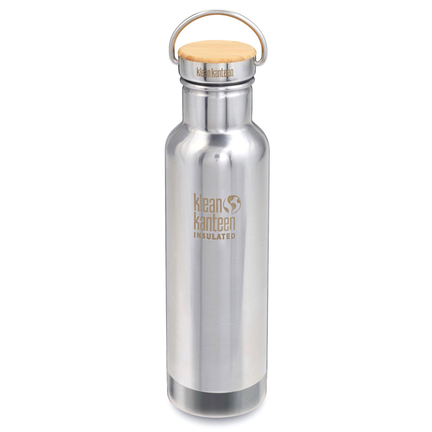 Klean Kanteen Reflect Vacuum Insulated 592 ml Edelstahl-Trinkflasche mit Bamboo Cap