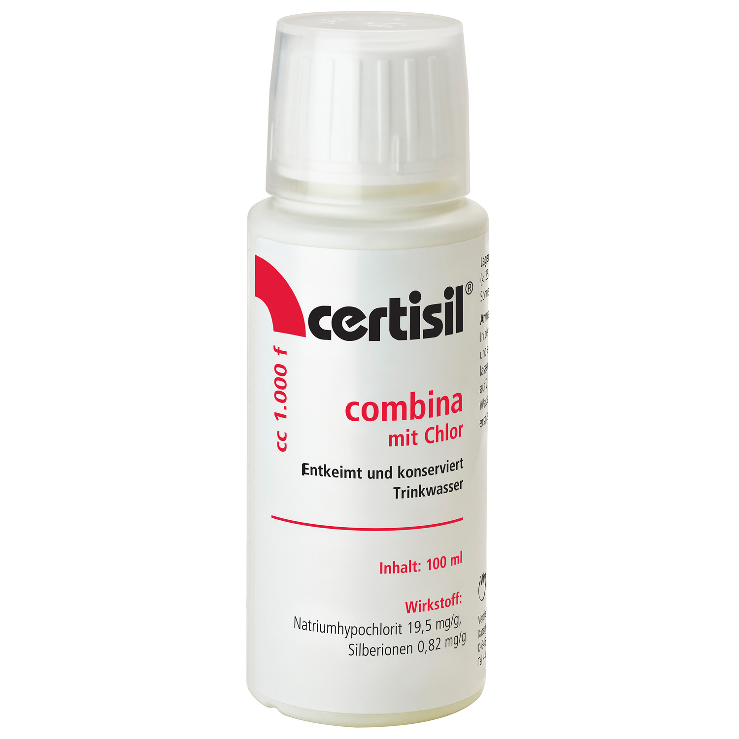 Certisil Combina cc 1.000 F (100 ml Flüssigkeit) zur Wasserdesinfektion und -konservierung