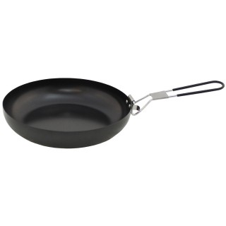Camping Pfanne Ø 24 cm aus Stahl mit Antihaftbeschichtung und Klappstiel
