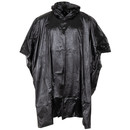 Regenponcho mit Kapuze, schwarz, aus PVC