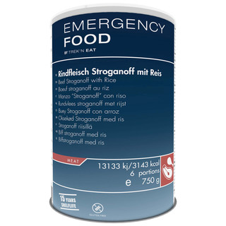 Emergency Food Rindfleisch Stroganoff mit Reis