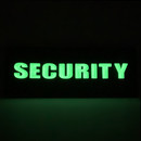 Patch Security mit Klettfläche und fluoreszierendem Schriftzug (nachleuchtend)