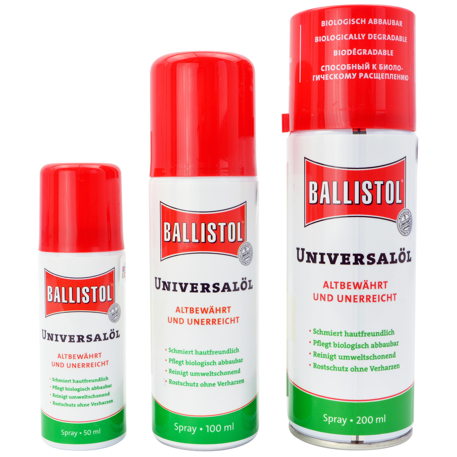 Ballistol Universalöl Spray in 50 ml, 100 ml oder 200 ml Sprühflasche