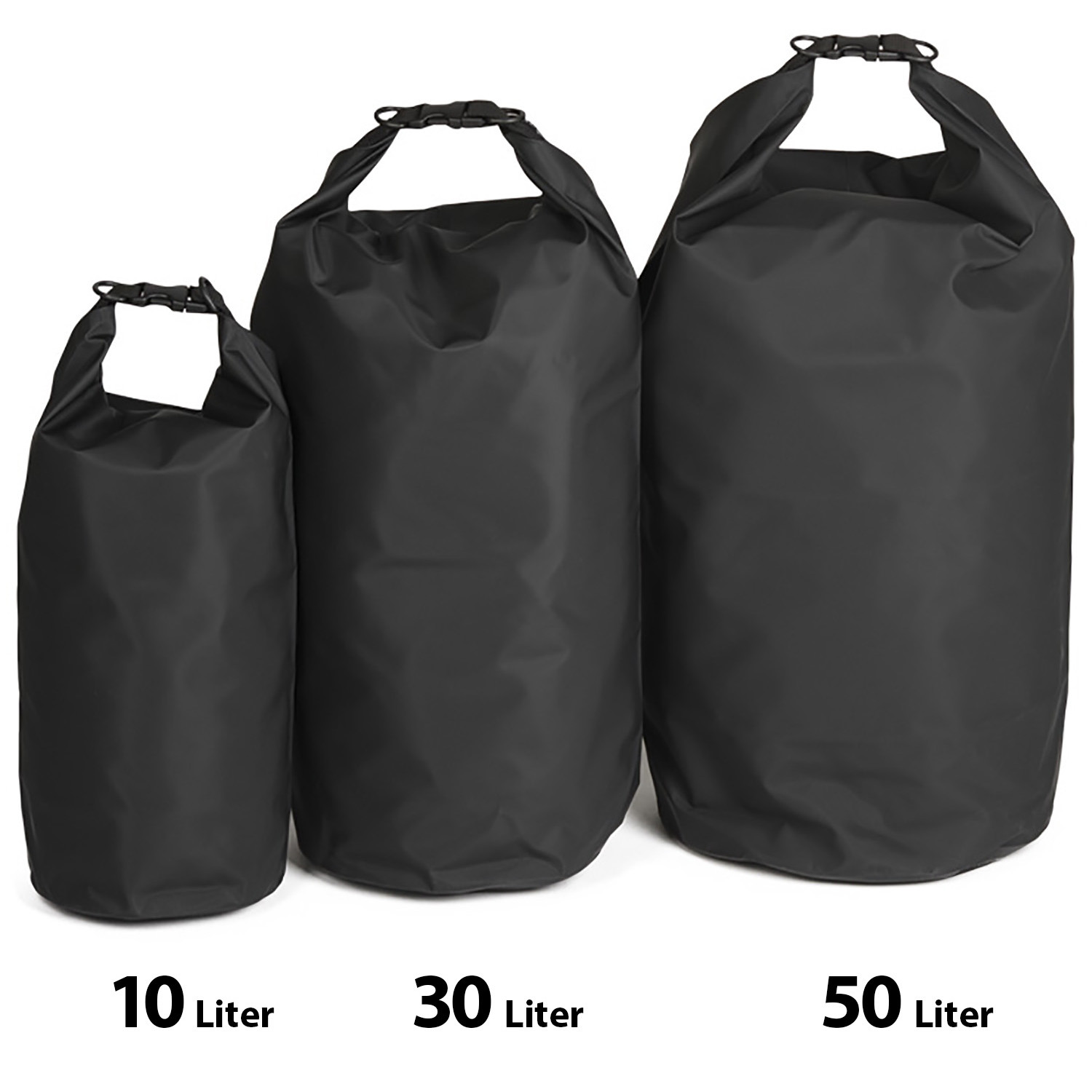 Wasserdichter Transportsack (Dry Bag) 10 Liter in Schwarz