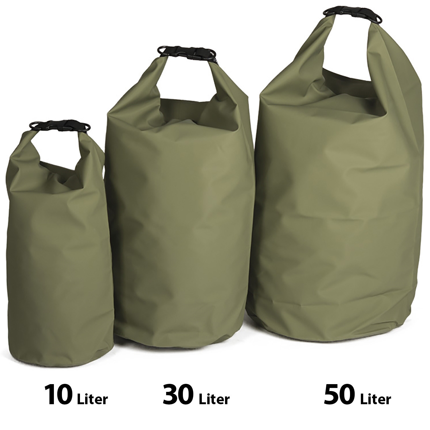 Wasserdichter Transportsack (Dry Bag) 10 Liter in Oliv