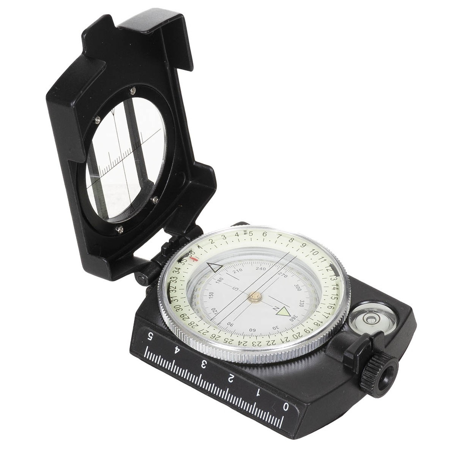 Kompass mit Metallgehäuse, flüssigkeitsgedämpft, inkl. Gürteltasche