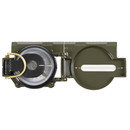 Kompass im US-Stil mit Metallgehäuse, Oliv, Anlegekante Maßstab 1:25.000
