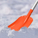 Schneeschaufel in Orange, zusammensteckbar mit Tasche