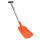 Schneeschaufel in Orange, zusammensteckbar mit Tasche