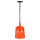 Schneeschaufel in Orange, zusammensteckbar mit Tasche