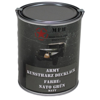 Army Kunstharz Decklack 1 Liter in NATO Grün, matt