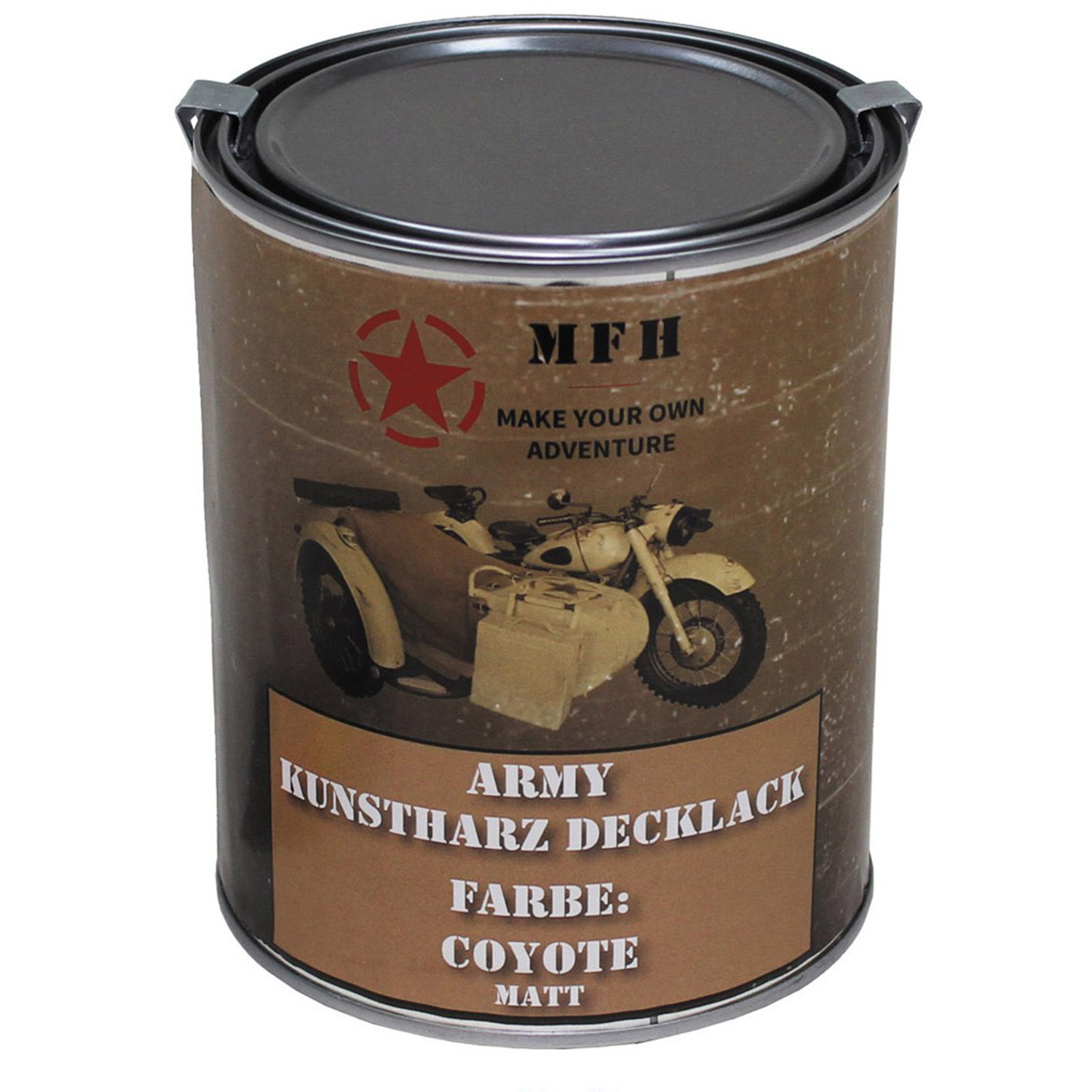 Army Kunstharz Decklack 1 Liter in Coyote, matt (RAL 1011)