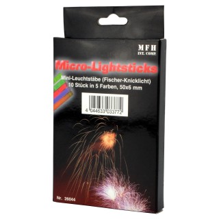 Mini Knicklicht 50 x Ø 6 mm, 10 Stück in 5 Farben