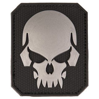 3D Patch Totenkopf "Skull" in Schwarz, groß (7,5 x 6,2 cm)
