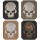 3D Patch Totenkopf "Skull" in Oliv, groß (7,5 x 6,2 cm)