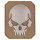 3D Patch Totenkopf "Skull" in Coyote, groß (7,5 x 6,2 cm)