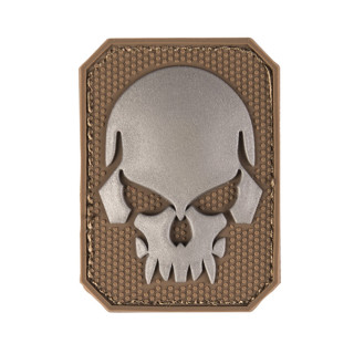 3D Patch Totenkopf "Skull" in Coyote, klein (5,5 x 4 cm)