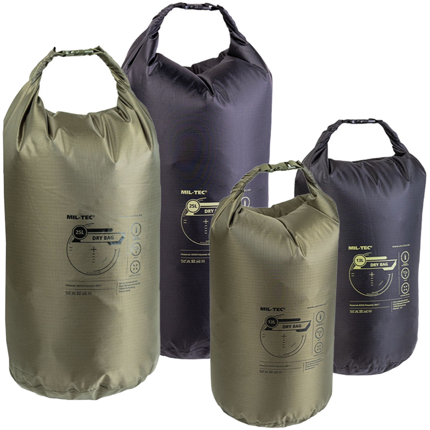 Wasserdichter Transportsack (Dry Bag) Ultralight mit 13 L oder 25 L