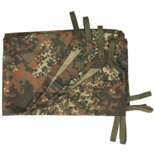 Wasserdichtes Tarp in Flecktarn, 300 x 220 cm mit 9 Schlaufen und 3 Metallösen