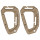 Taktische Karabiner aus Kunststoff in Coyote für Molle (2er Pack)