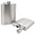 Edelstahl Flachmann in Silber mit 6 oz oder 8 oz