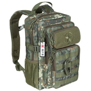 US Rucksack, Assault, "Youngster", 15 Liter Daypack in Flecktarn
