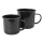 Western Becher Emaille in Schwarz mit 350 ml oder 680 ml