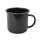 Western Becher Emaille in Schwarz mit 350 ml Fassungsvermögen