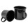 Western Becher Emaille in Schwarz mit 350 ml Fassungsvermögen