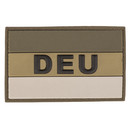3D Patch Deutschland Flagge Oliv mit Aufschrift DEU, 8 x 5 cm (Groß)