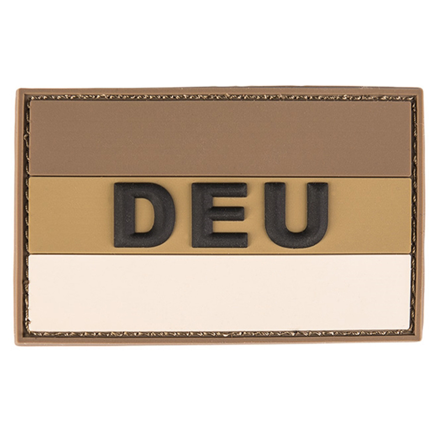 3D Patch Deutschland Flagge Desert mit Aufschrift DEU, 8 x 5 cm (Groß)