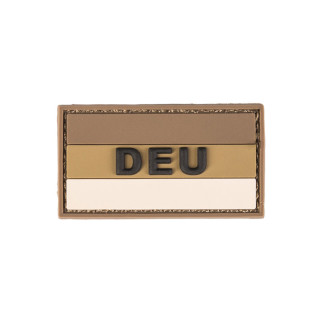 3D Patch Deutschland Flagge Desert mit Aufschrift DEU, 5,5 x 3 cm (Klein)