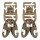 Befestigungsset in Coyote für Molle mit 2 Duraflex® MOD.U.LOX® mit D-Ring und 4 Karabinern (Tactical Set Ultimate)