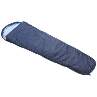 3-Jahreszeiten-Schlafsack in Blau, Mumienform mit Wärmekragen bis -10°C inkl. Packsack