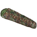 3-Jahreszeiten-Schlafsack in Woodland, Mumienform mit Wrmekragen bis -10C inkl. Packsack