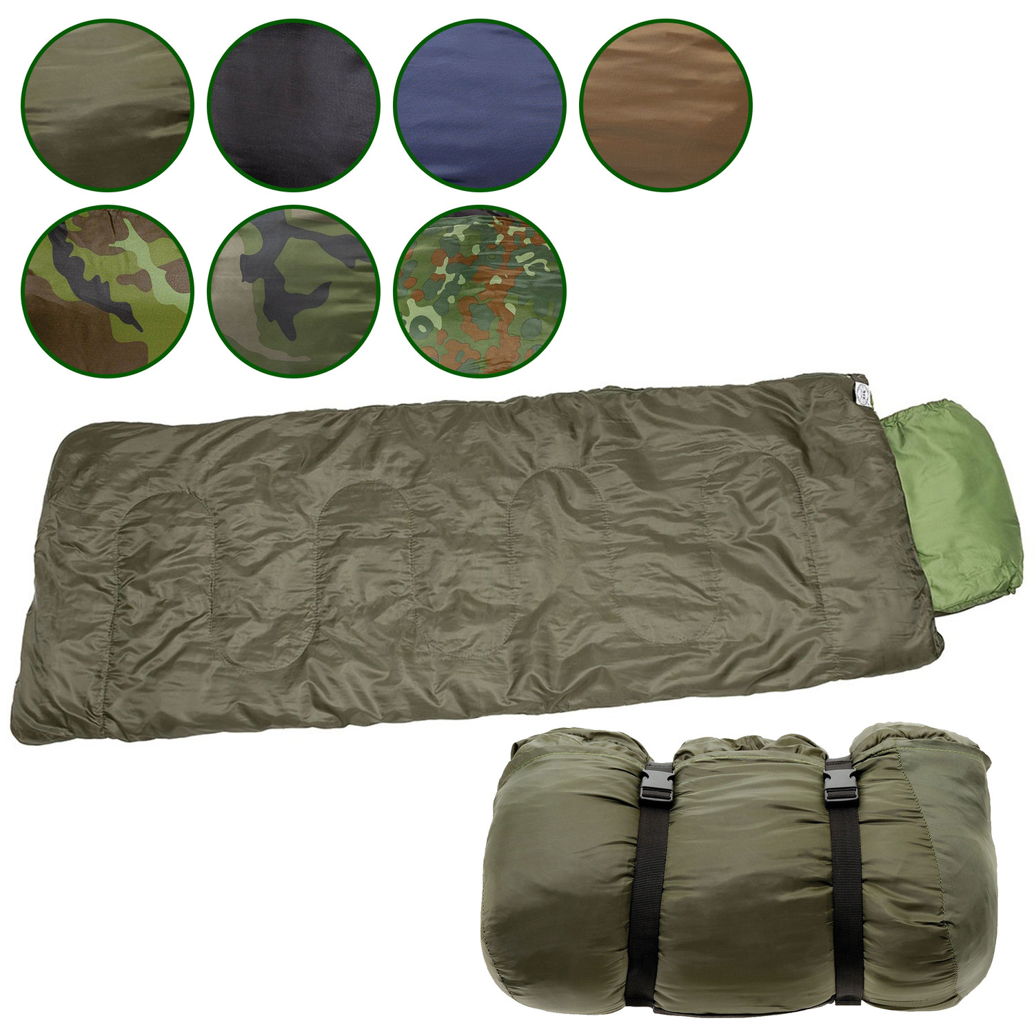 Deckenschlafsack mit 2-lagiger Fllung und integriertem Transportsack (Israelischer Pilotenschlafsack)