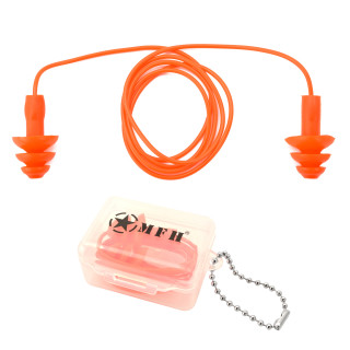 Gehörschutzstöpsel mit Band in Orange inkl. Transportbox