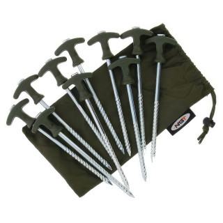 Zeltheringe 20 cm 10 Stück aus Stahl mit Gewinde und Griff